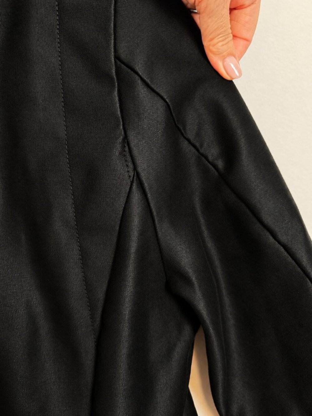 Nice Collective Black Belted Moto Trench Coat Cotton Medium - Picture 7 of 16